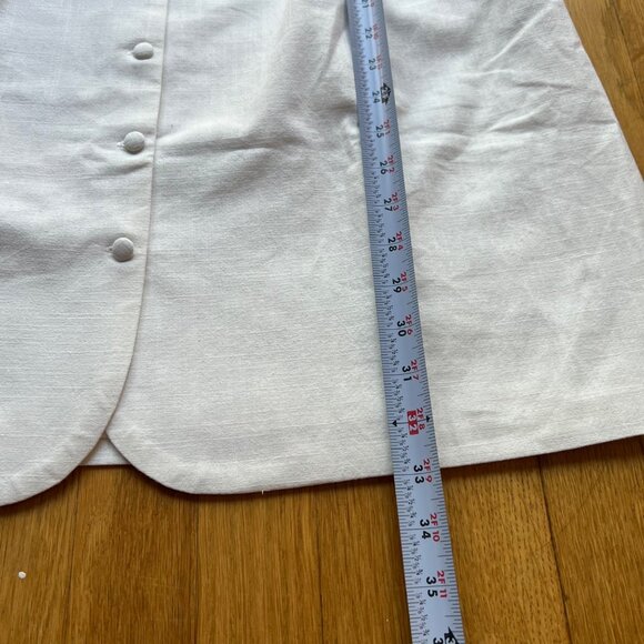 4th & Reckless Size 3XL NEW White Cotton Sleeveless Button-Down Mini Dress - Picture 5 of 16